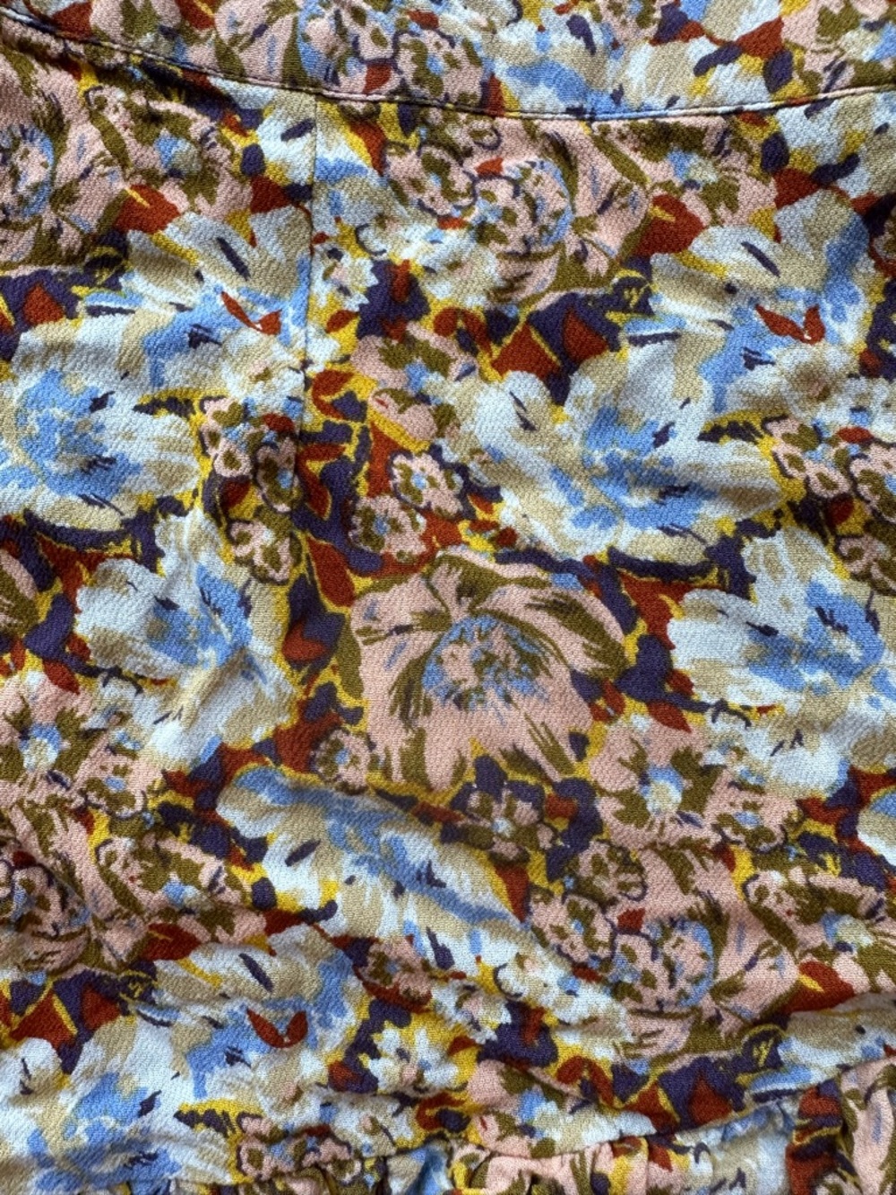 Free People Blue and Brown Floral Circle Skirt - Picture 10 of 15